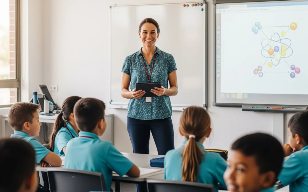 An image demonstrating the use case of ezroom in a classroom for every kid to learn and grow